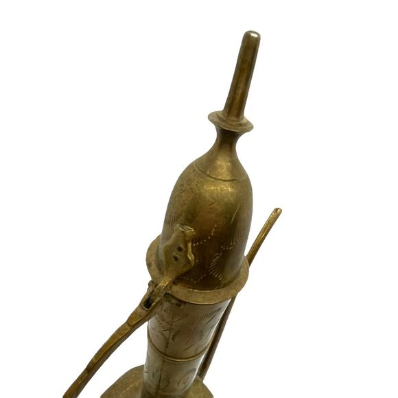 Chocolate Pot Tea Pot Vintage Brass Decorative Coffee Serving Pot With Spout 12" - Picture 8 of 12